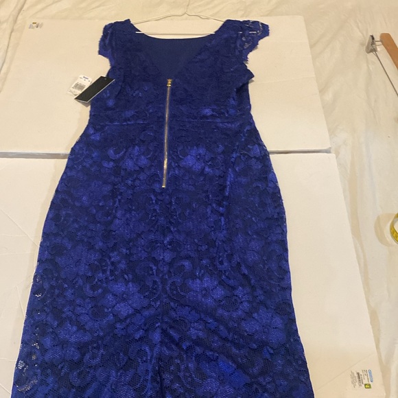 NWT Essentials by Abs royal blue lace dress size 12 - Picture 5 of 12